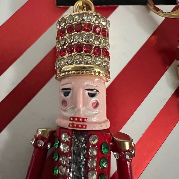 Betsey Johnson Earrings Red and Green Drop Nutcracker New - Picture 10 of 16